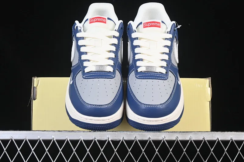 All categories Nk Air Force 1 Air Force series Nk Air Force 1 Low Air Force low top Nike Air Force 1'07 Low Superme joint white blue gray red Air Force 1 low top casual sneakers XD2588-602